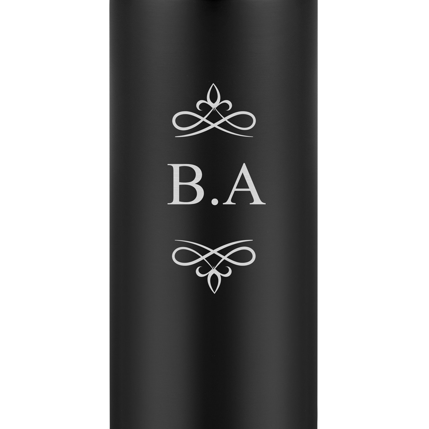 Mug thermos noir personnalisé avec un affichage LED pour l'anniversaire d'un proche