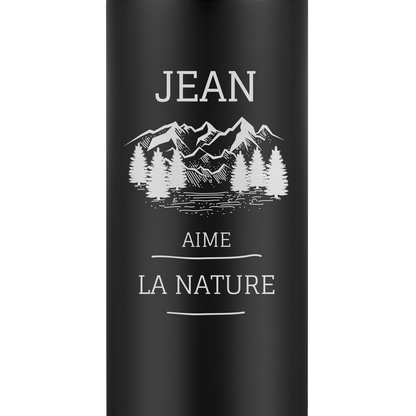 Mug de voyage noir personnalisé avec un affichage LED pour l'anniversaire d'un frère