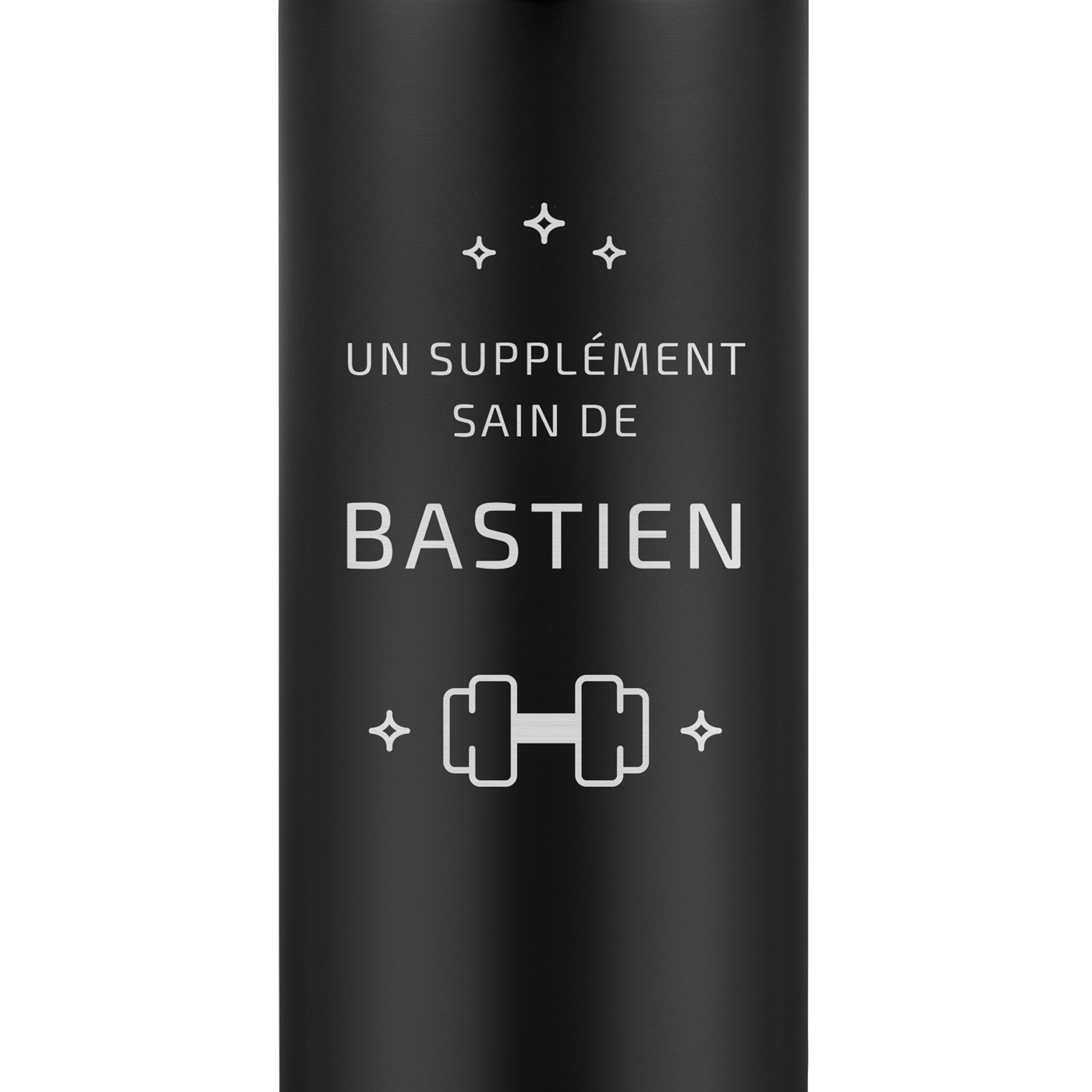 Mug thermos noir personnalisé avec un affichage LED pour l'anniversaire d'un sportif