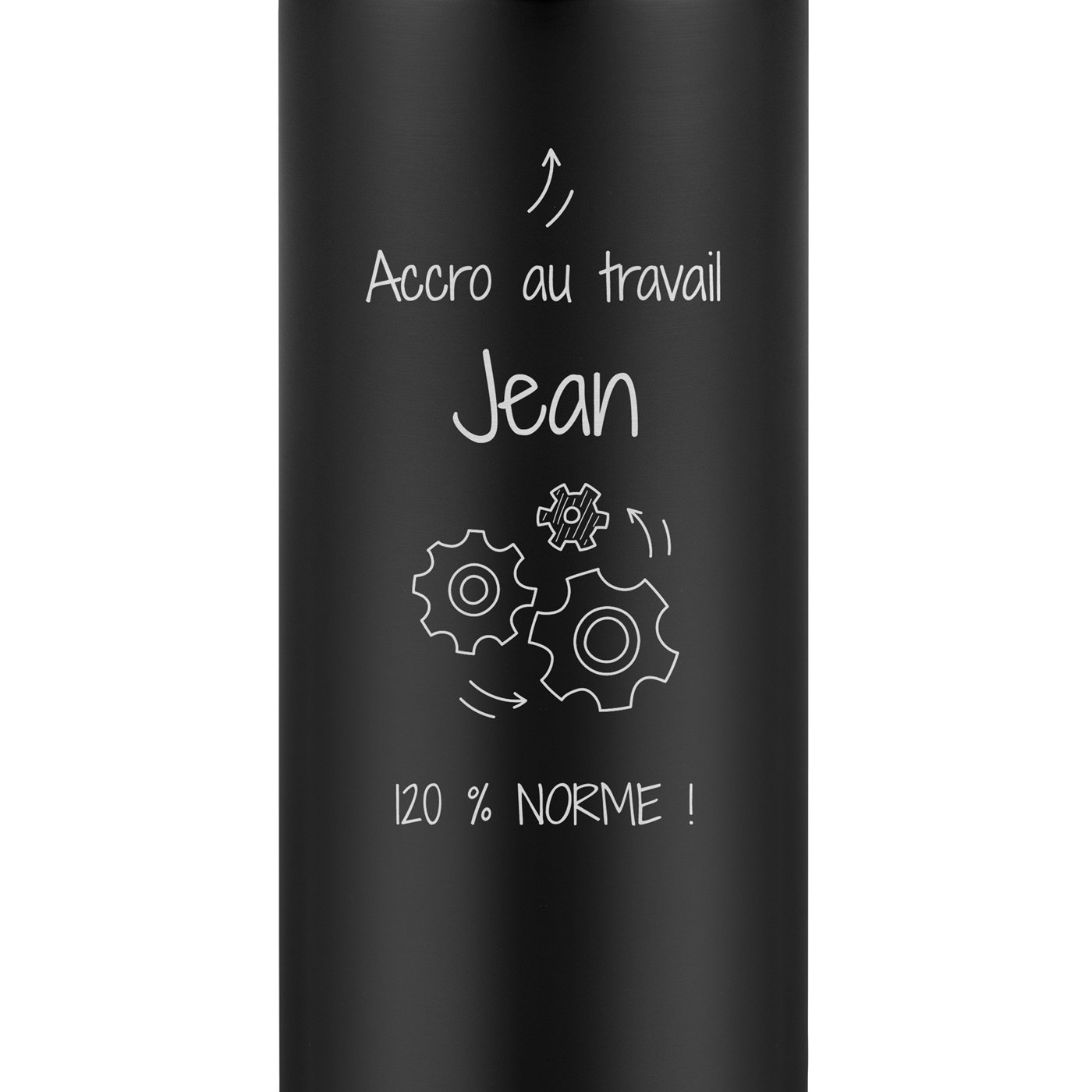Mug thermos noir personnalisé avec un affichage LED pour un copain pour une promotion de travail