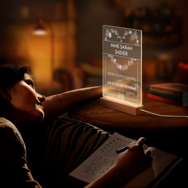 Lampe LED personnalisée de taille XL pour prof