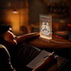 Lampe LED personnalisée de taille L avec photo pour des jeunes mariés