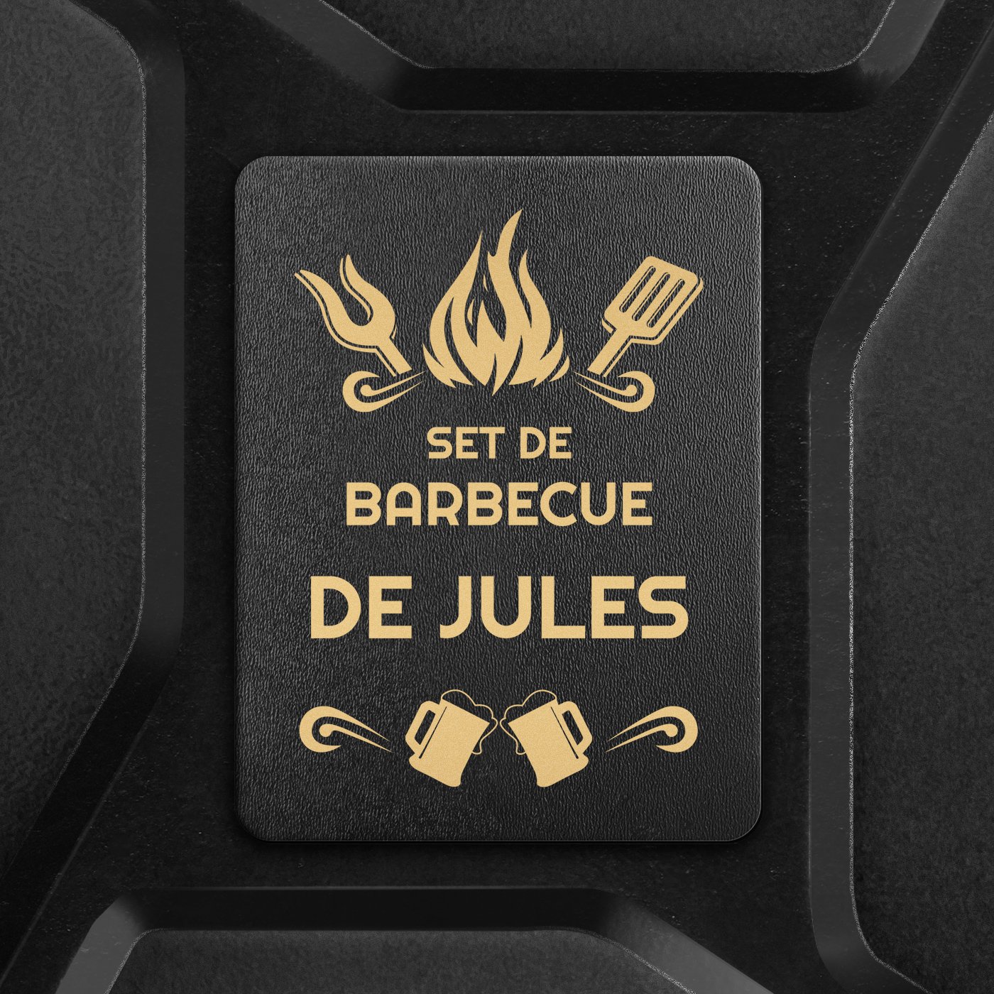 Jerrycan Minibar avec gravure pour maître de barbecue