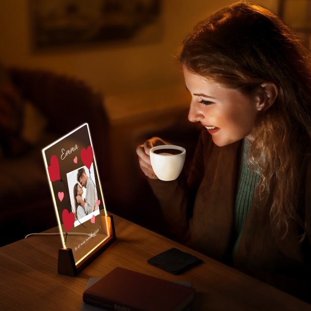 Lampe LED XL personnalisée avec photo elle et lui