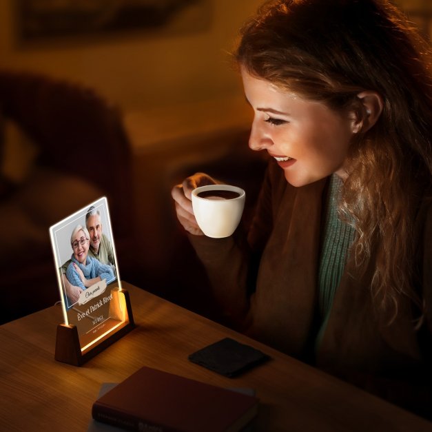 Lampe LED L personnalisée avec photo pour parents