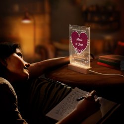 Lampe LED personnalisée de taille L pour grands-parents
