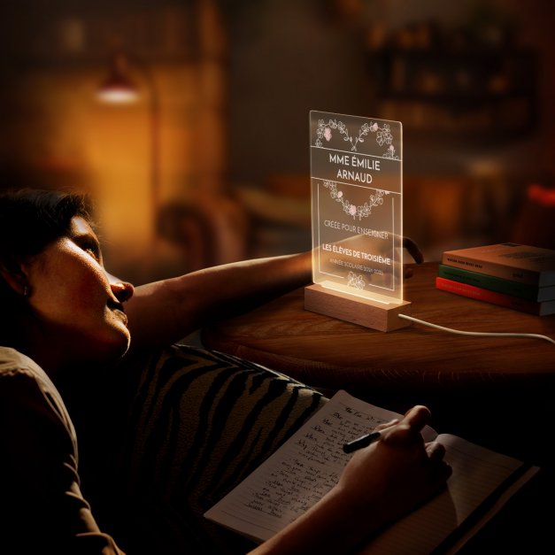 Lampe LED personnalisée de taille L pour prof