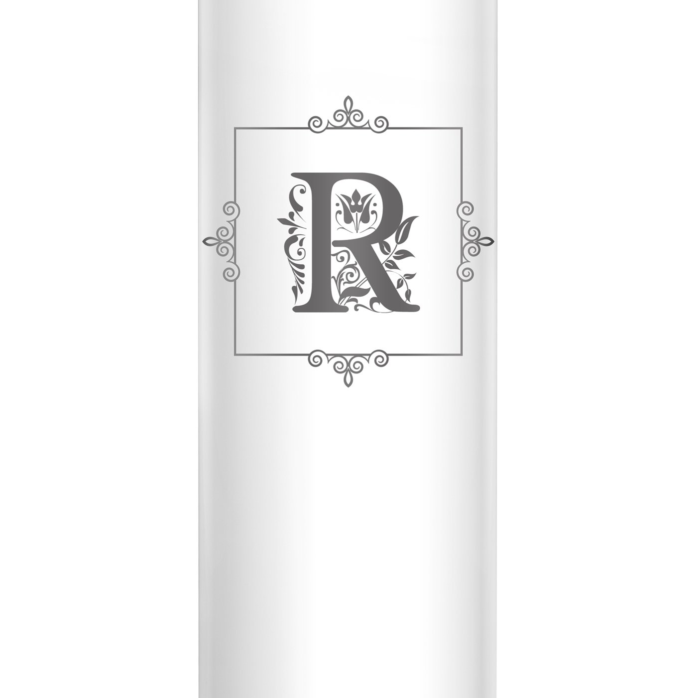 Bouteille isotherme blanche avec gravure avec un affichage LED pour l'anniversaire d'un gentleman