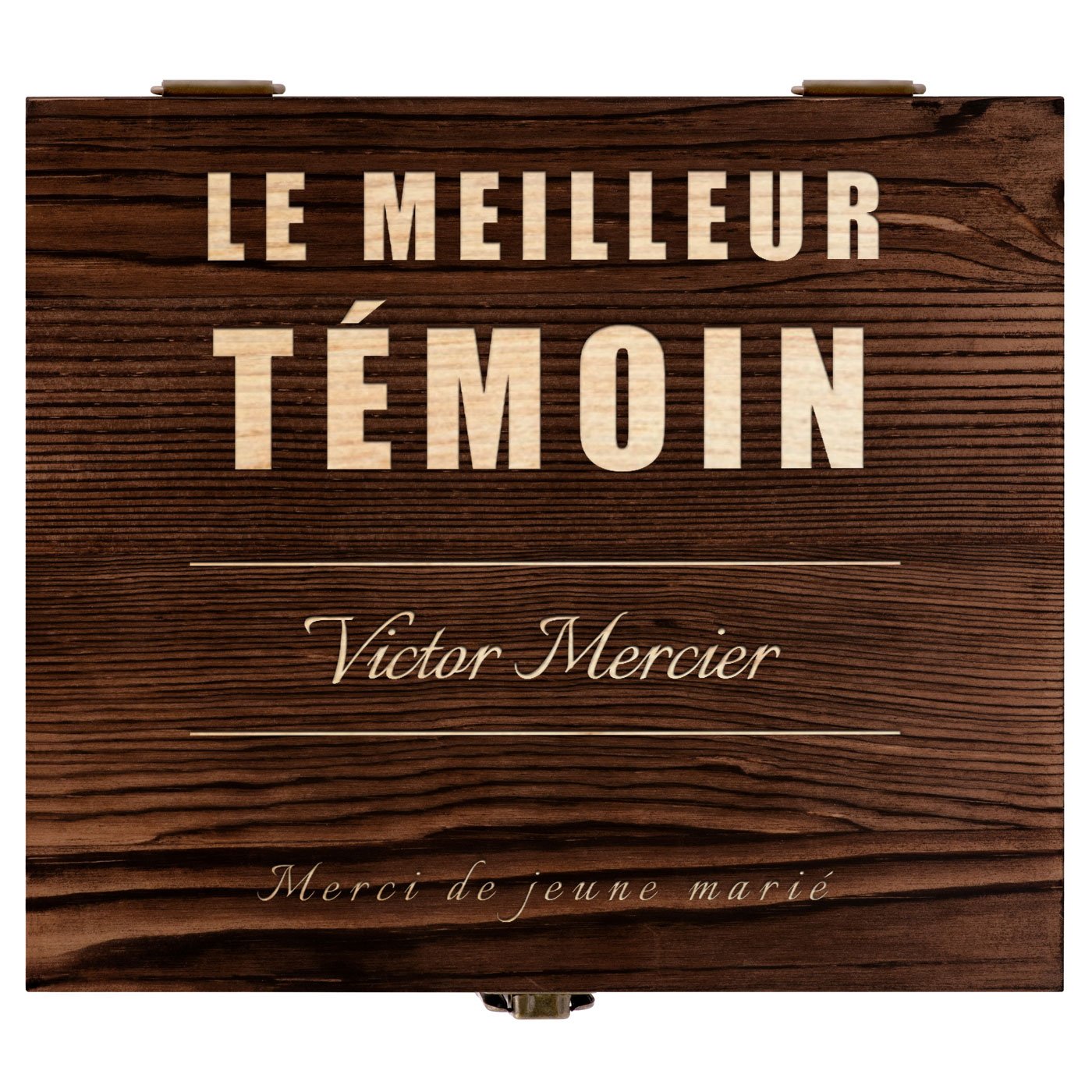 Ensemble de pierres à whisky avec 2 verres dans une boîte personnalisée pour un témoin de mariage