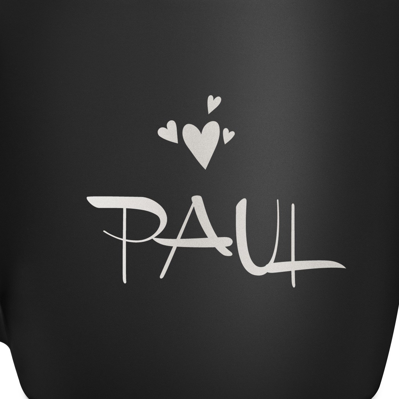 Tasse noire en céramique avec gravure pour lui copain mari prénom saint valentin