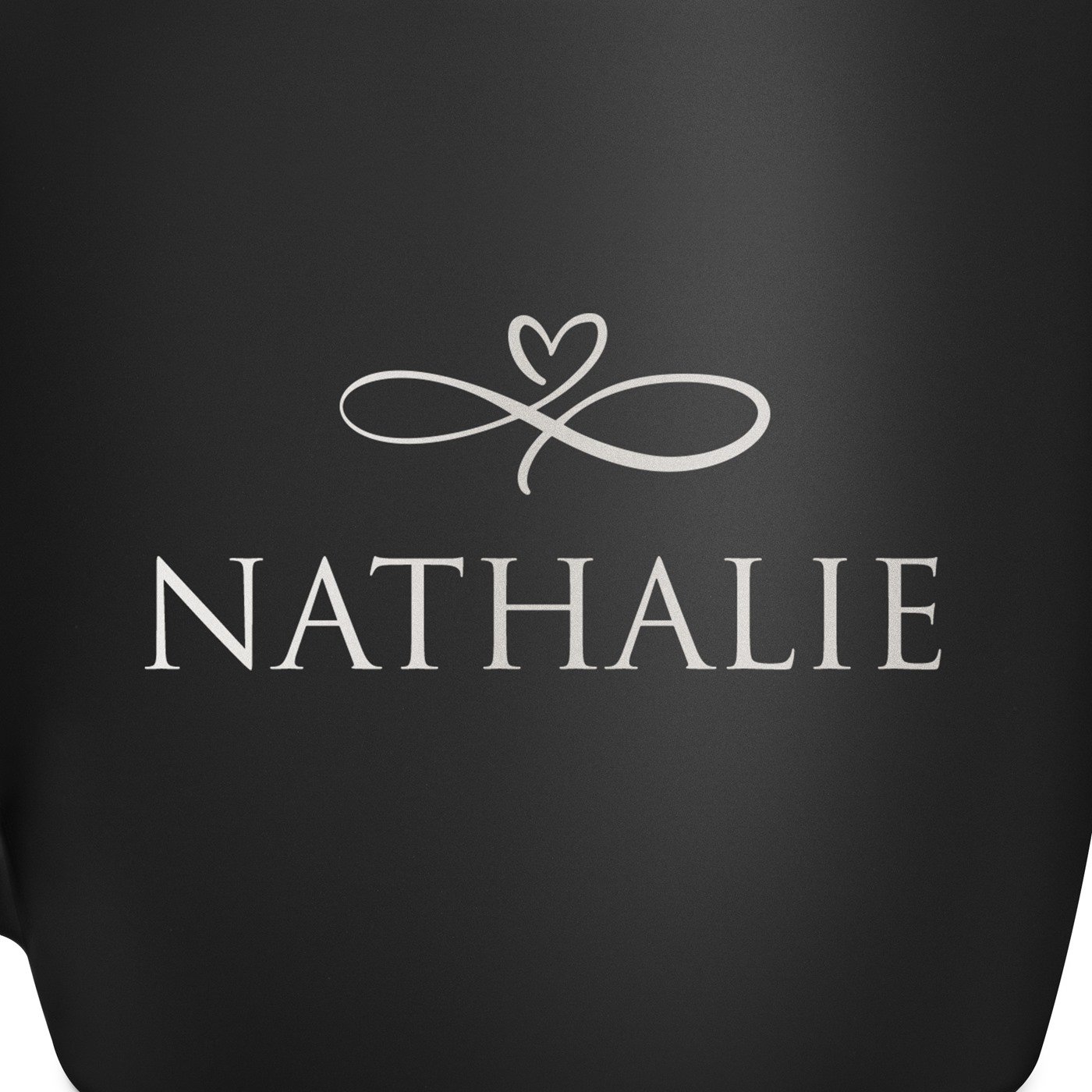 Tasse noire en céramique avec gravure pour elle prénom anniversaire