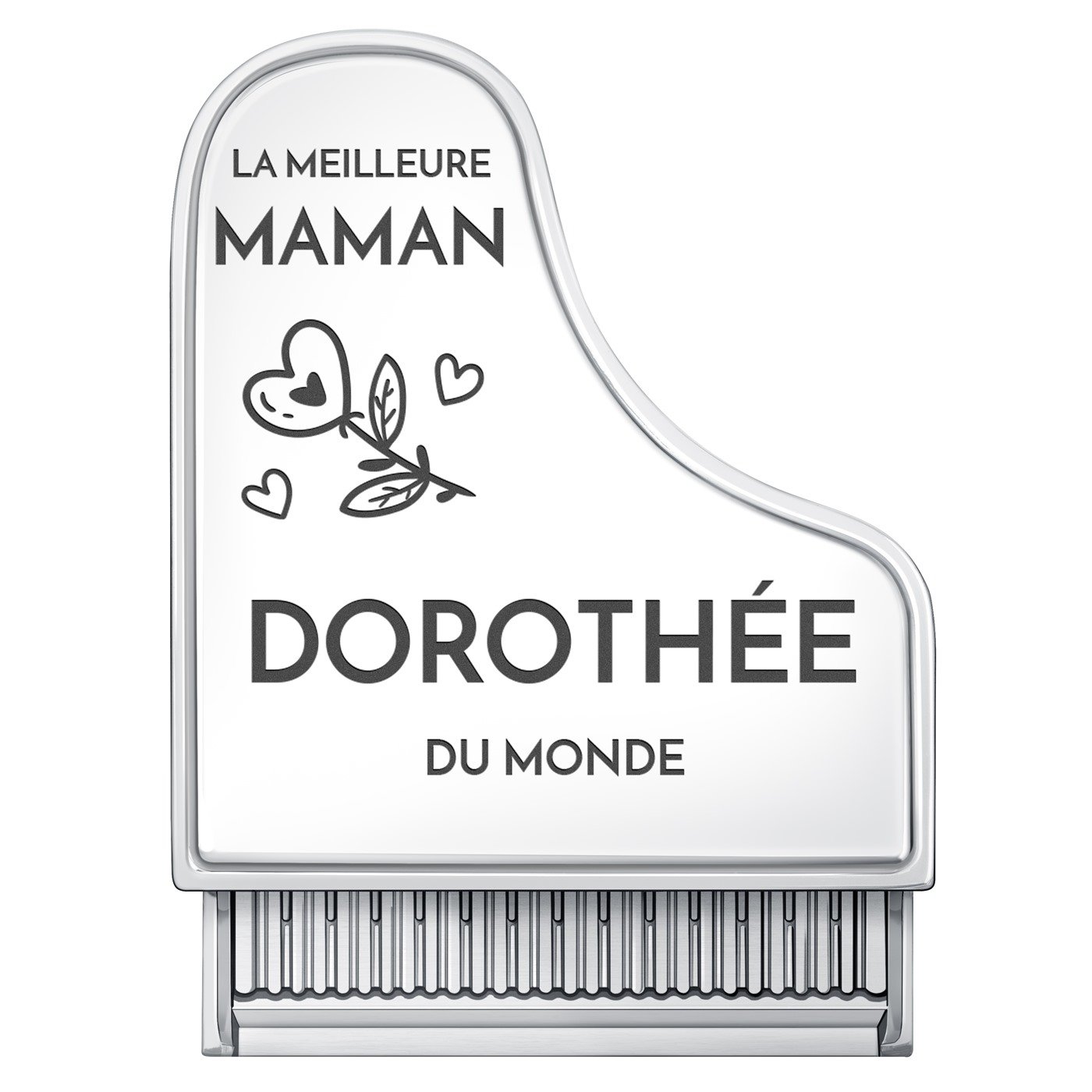 Coffret à bijoux en forme de piano avec gravure pour la fête des mères