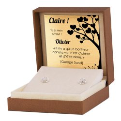 Boucles d'oreilles en argent massif 925 (millièmes) pour une fille