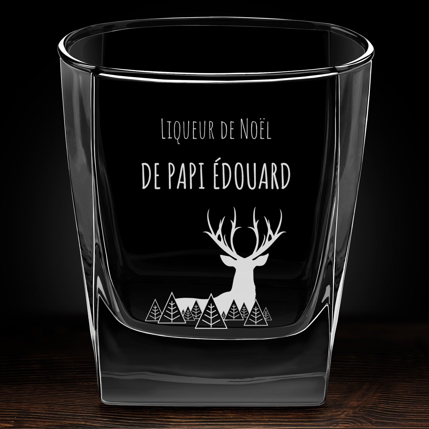 Verre à whisky avec gravure pour Noël pour grand-père