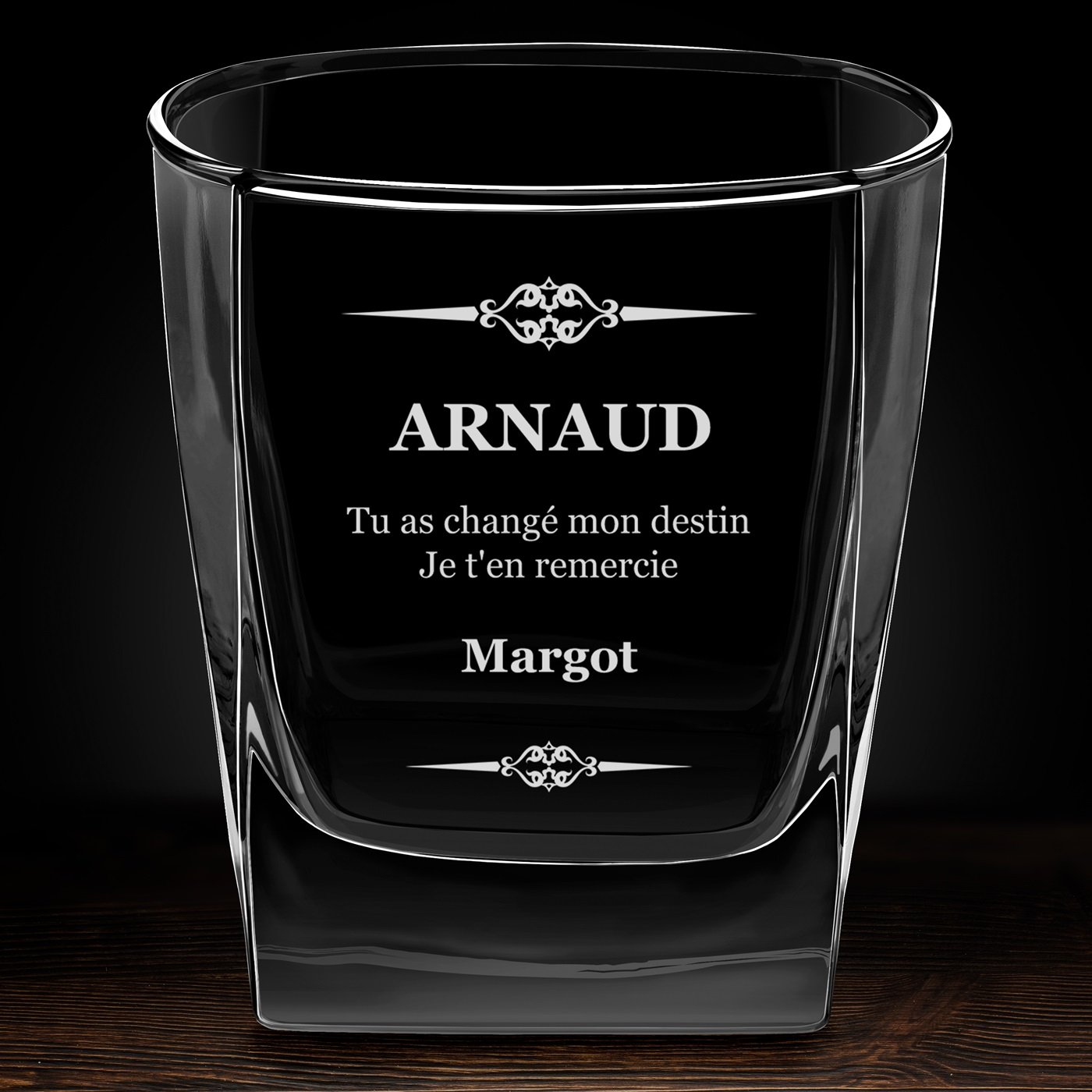 Verre à whisky avec gravure pour petit-ami