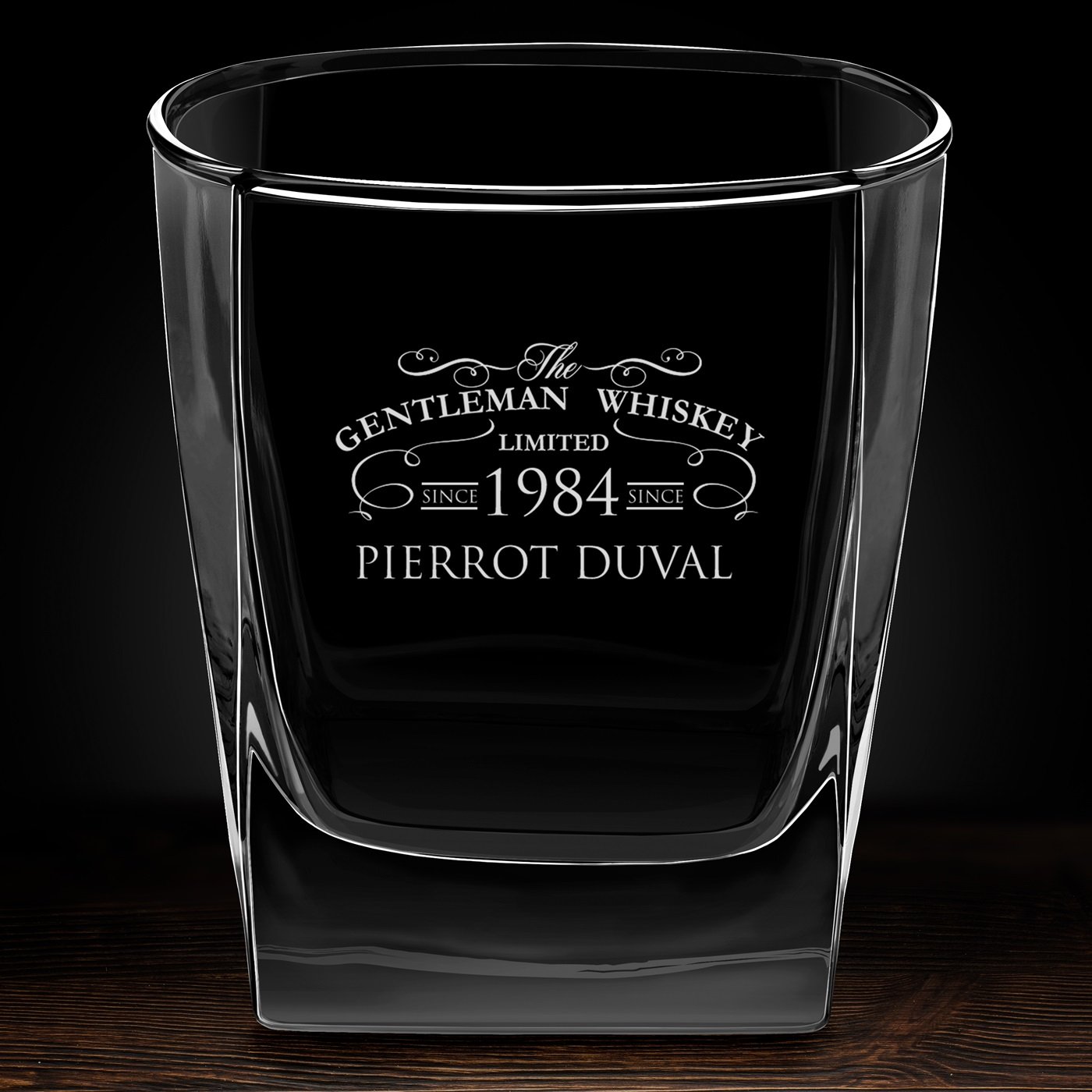 Verre à whisky avec gravure pour un gentleman