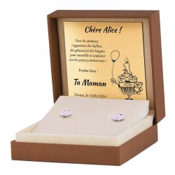 Boucles d'oreilles en argent massif 925 (millièmes) pour une nièce