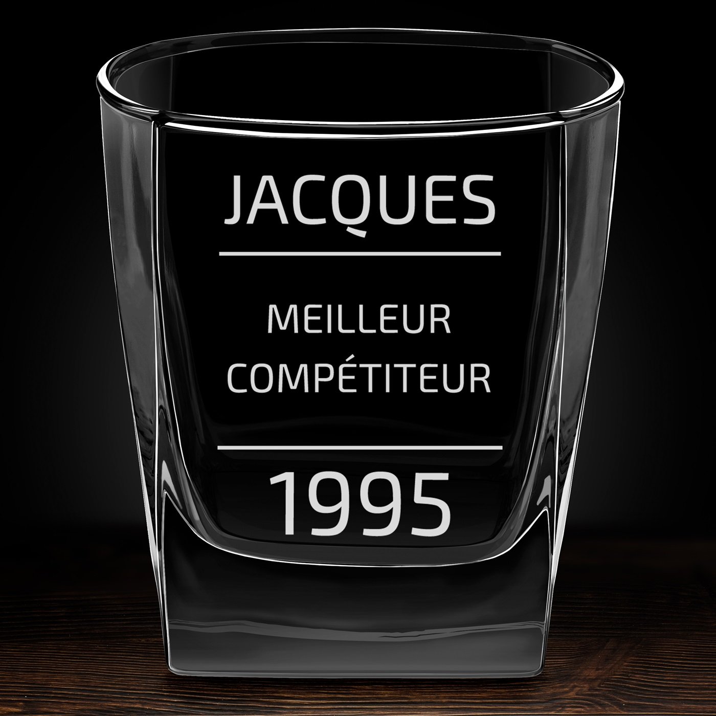 Verre à whisky avec gravure pour anniversaire homme