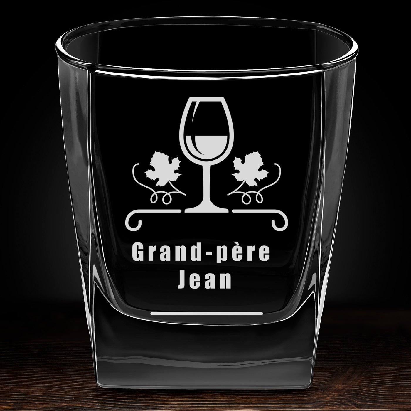 Verre à whisky avec gravure pour anniversaire grand-père