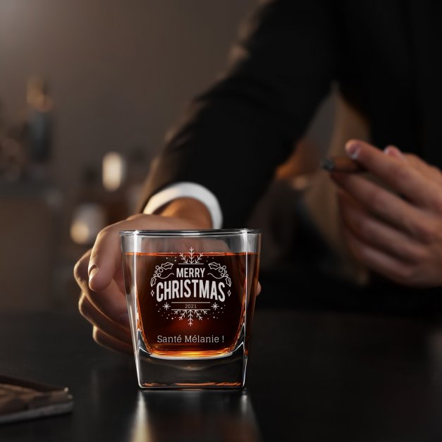Verre à whisky avec gravure pour femme pour Noël