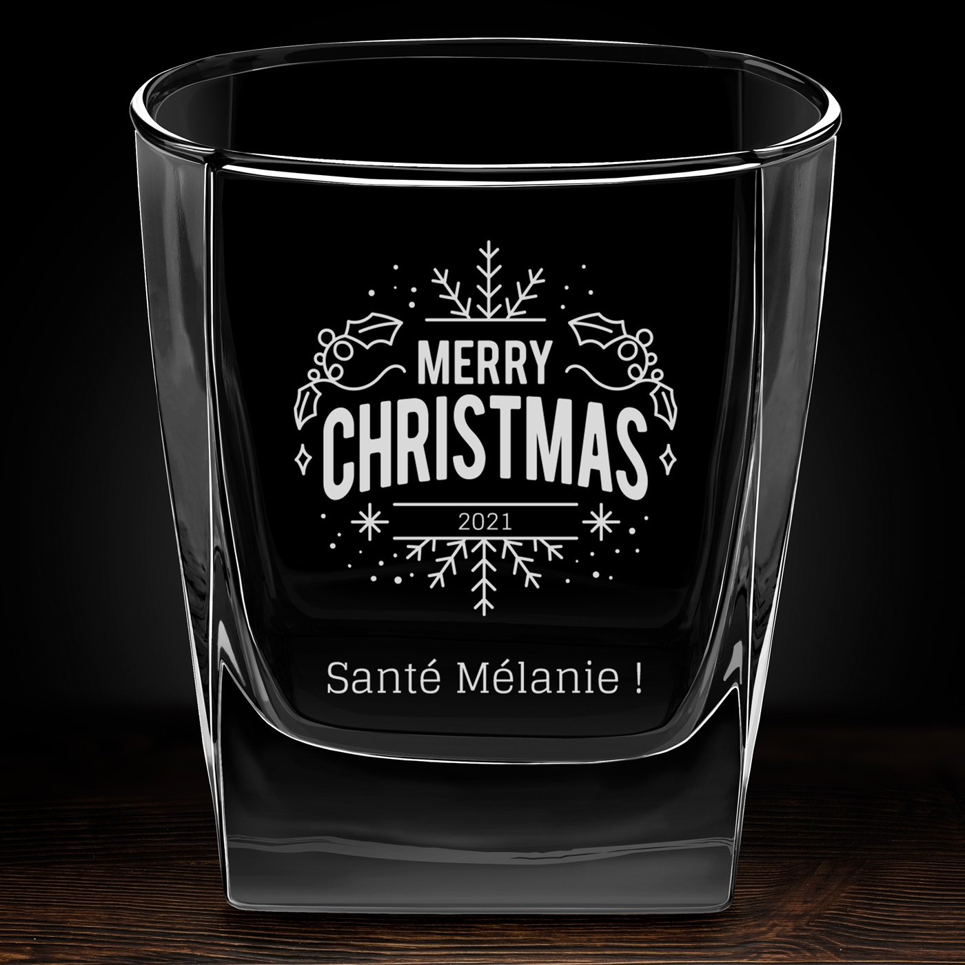Verre à whisky avec gravure pour femme pour Noël