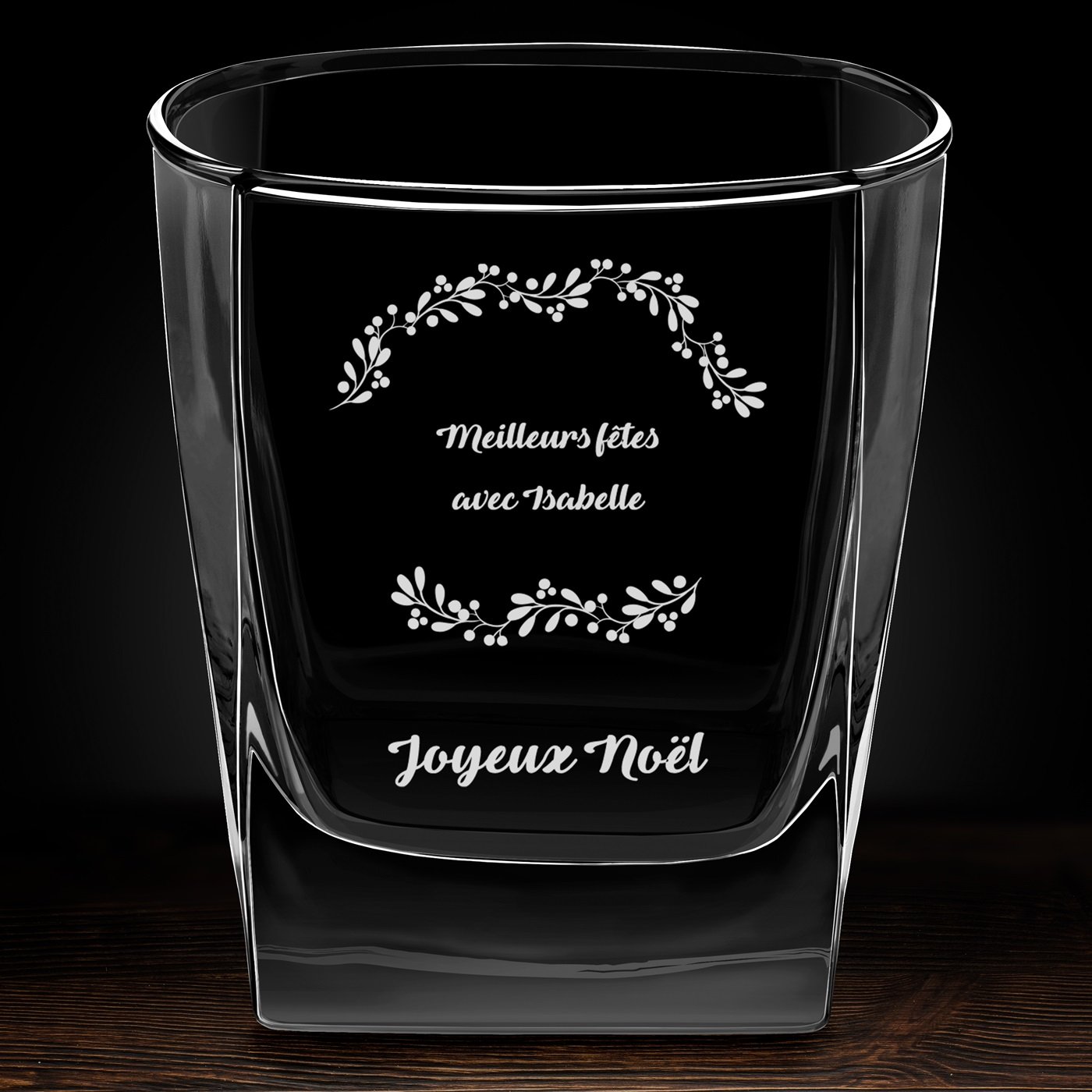 Verre à whisky avec gravure pour femme pour fêtes de fin d'années
