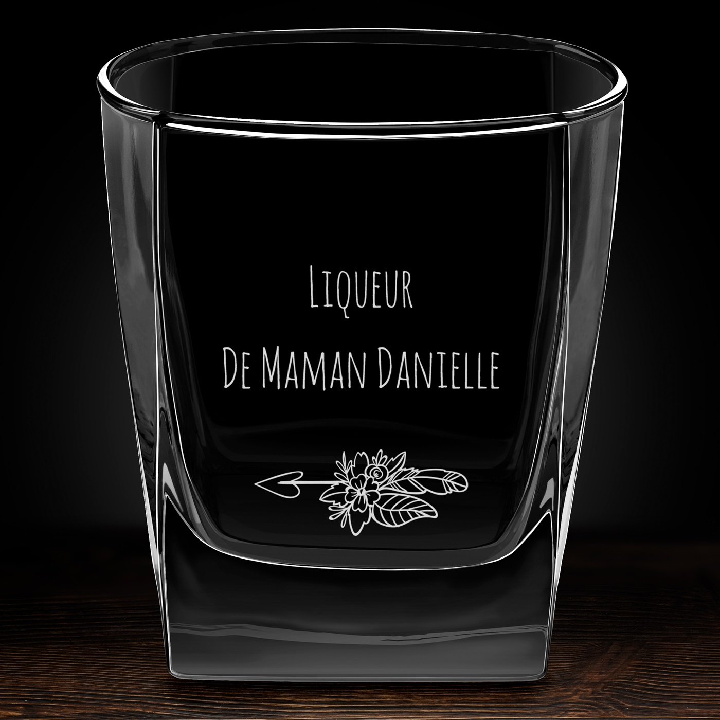Verre à whisky avec gravure pour l'anniversaire de maman