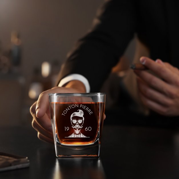 Verre à whisky avec gravure pour tonton