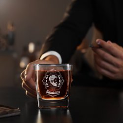 Verre à whisky avec gravure pour frère