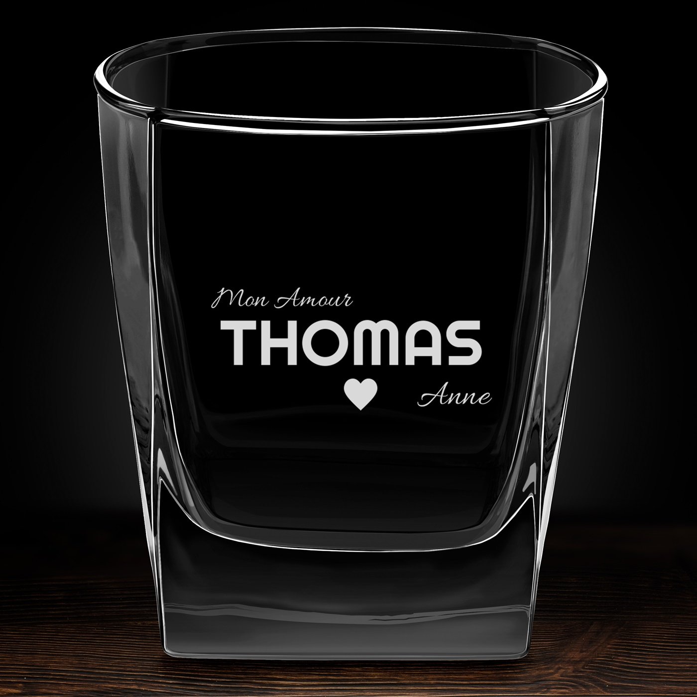 Verre à whisky avec gravure pour un homme pour la Saint-Valentin