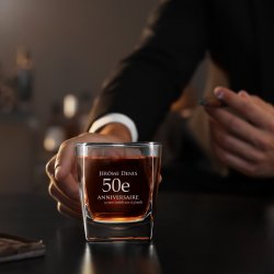 Verre à whisky avec gravure pour homme pour 50e anniversaire