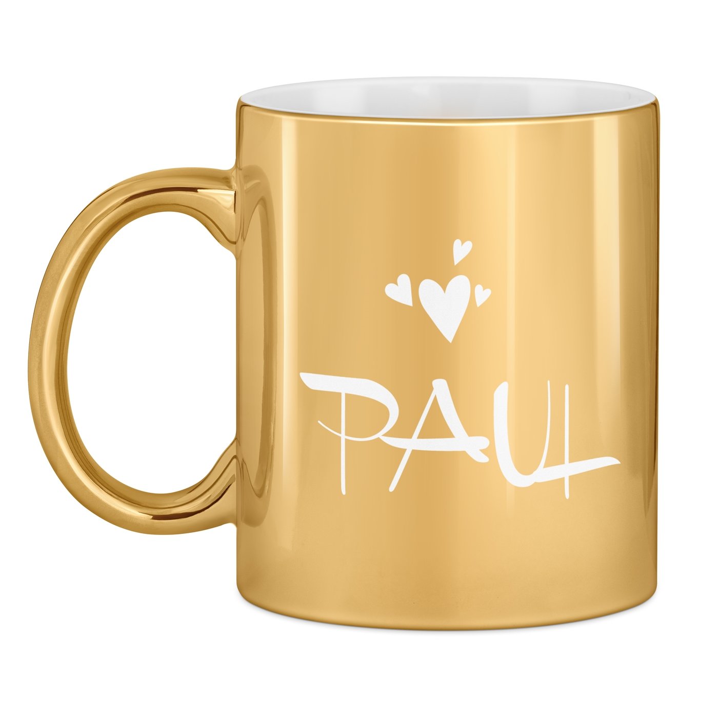 Tasse dorée en céramique avec personnalisation pour copain mari saint valentin