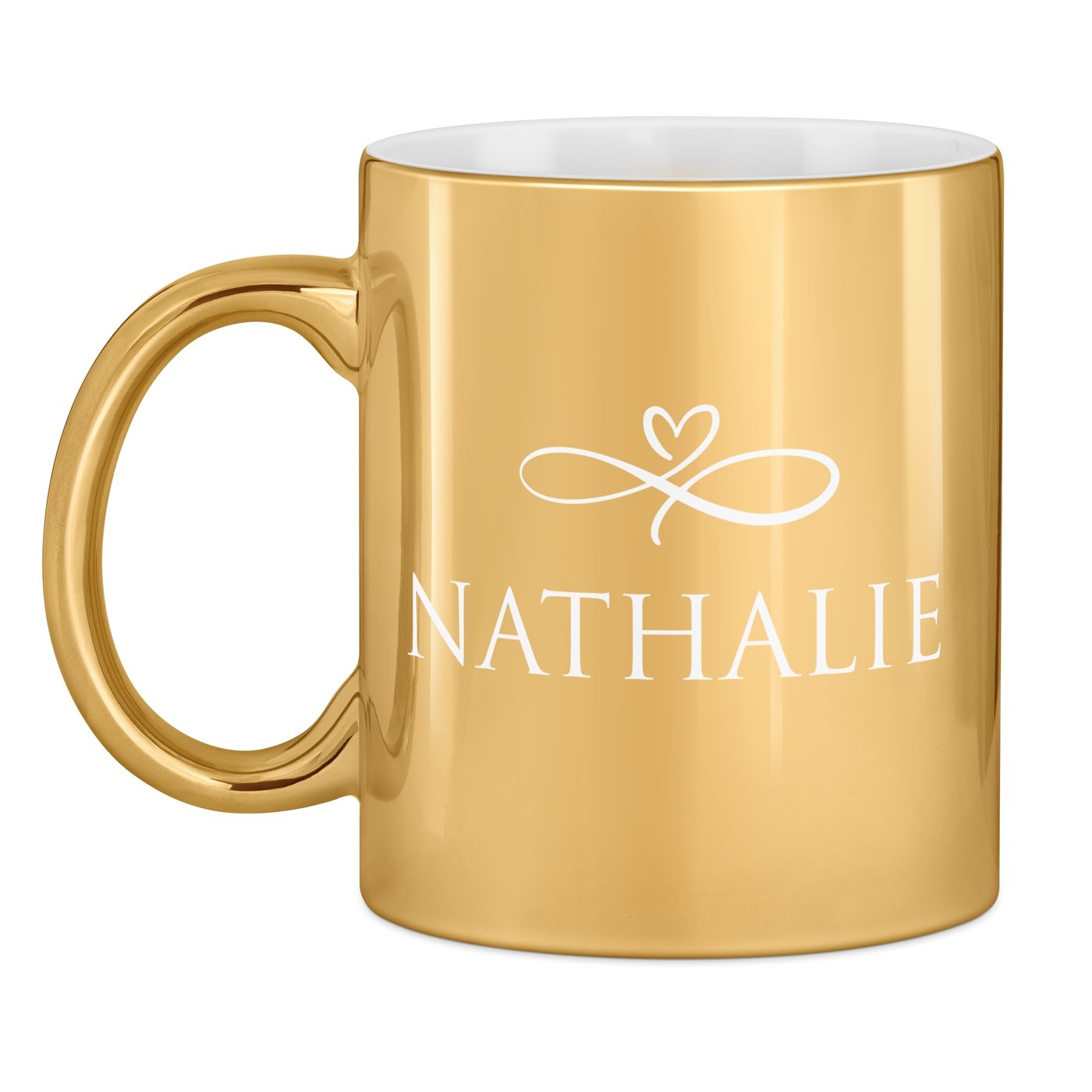 Tasse dorée en céramique avec personnalisation pour copine femme anniversaire st valentin