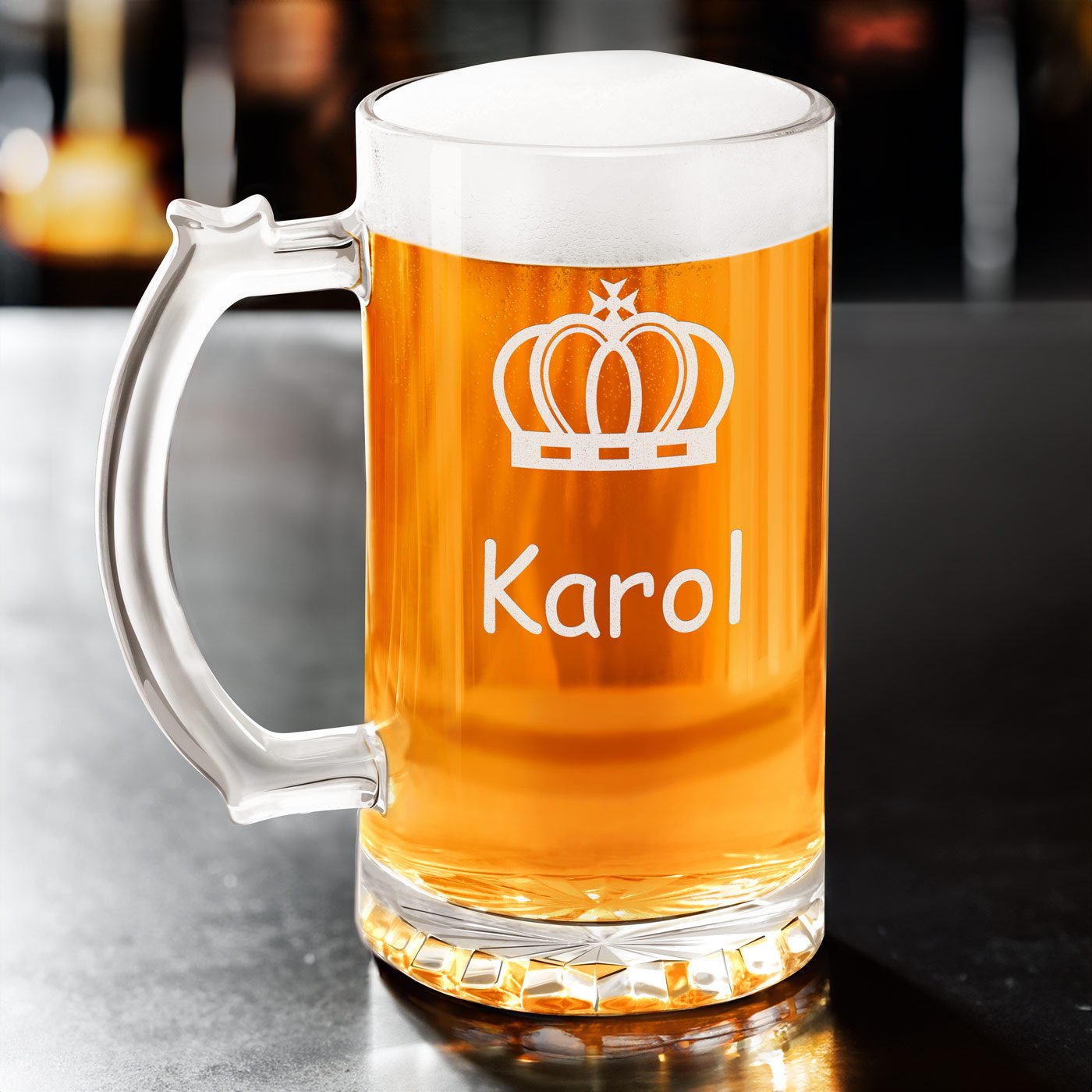 Verre à bière avec personnalisation pour l'enterrement de vie de garçon d'un copain
