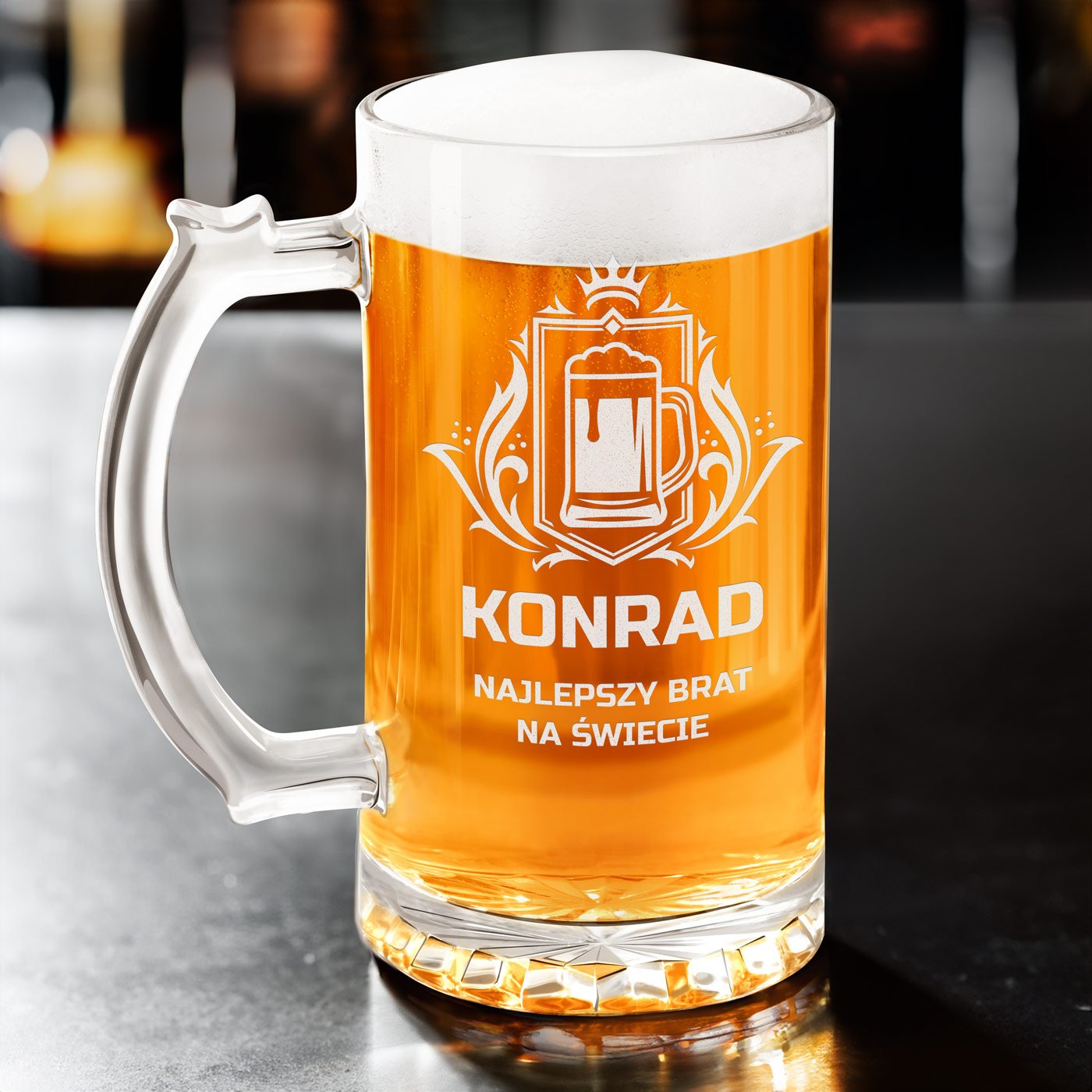 Verre à bière avec personnalisation pour un meilleur frère