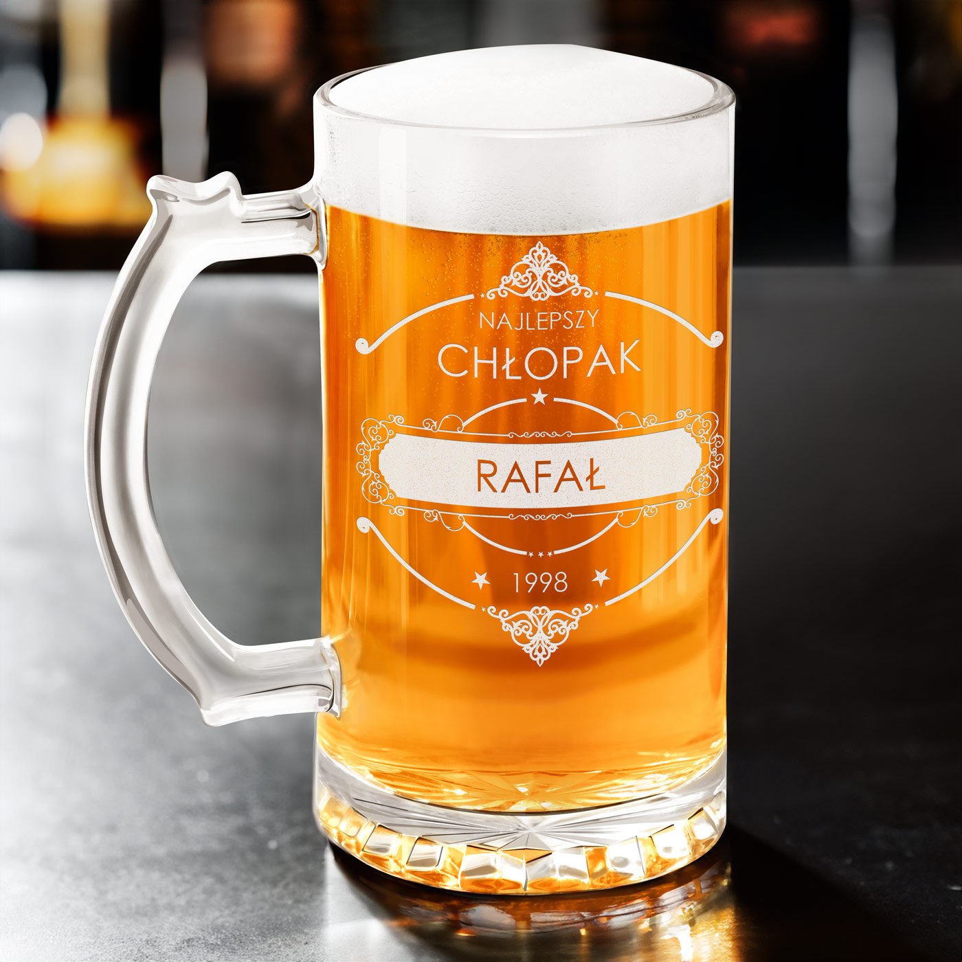 Verre à bière avec personnalisation pour un petit ami pour la Saint-Valentin