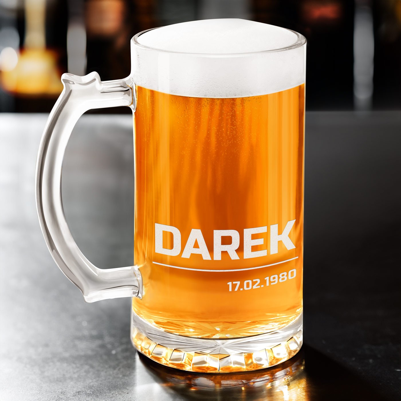 Verre à bière avec personnalisation pour lui pour son anniversaire