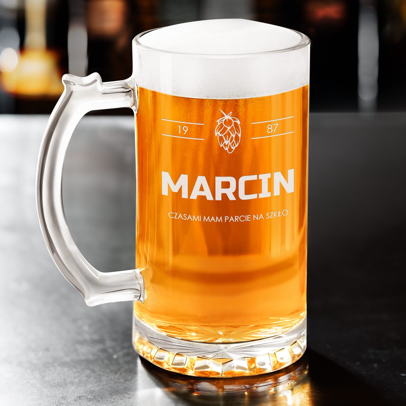 Verre à bière avec personnalisation pour un petit ami pour la Saint-Valentin