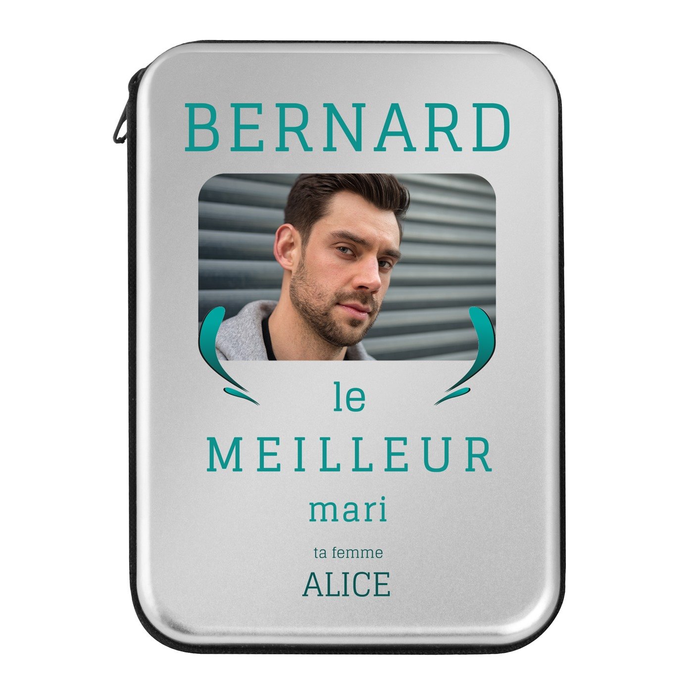 Boîte à outils personnalisée avec photo pour mari copain