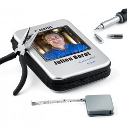 Boîte à outils personnalisée pour fiancé avec photo