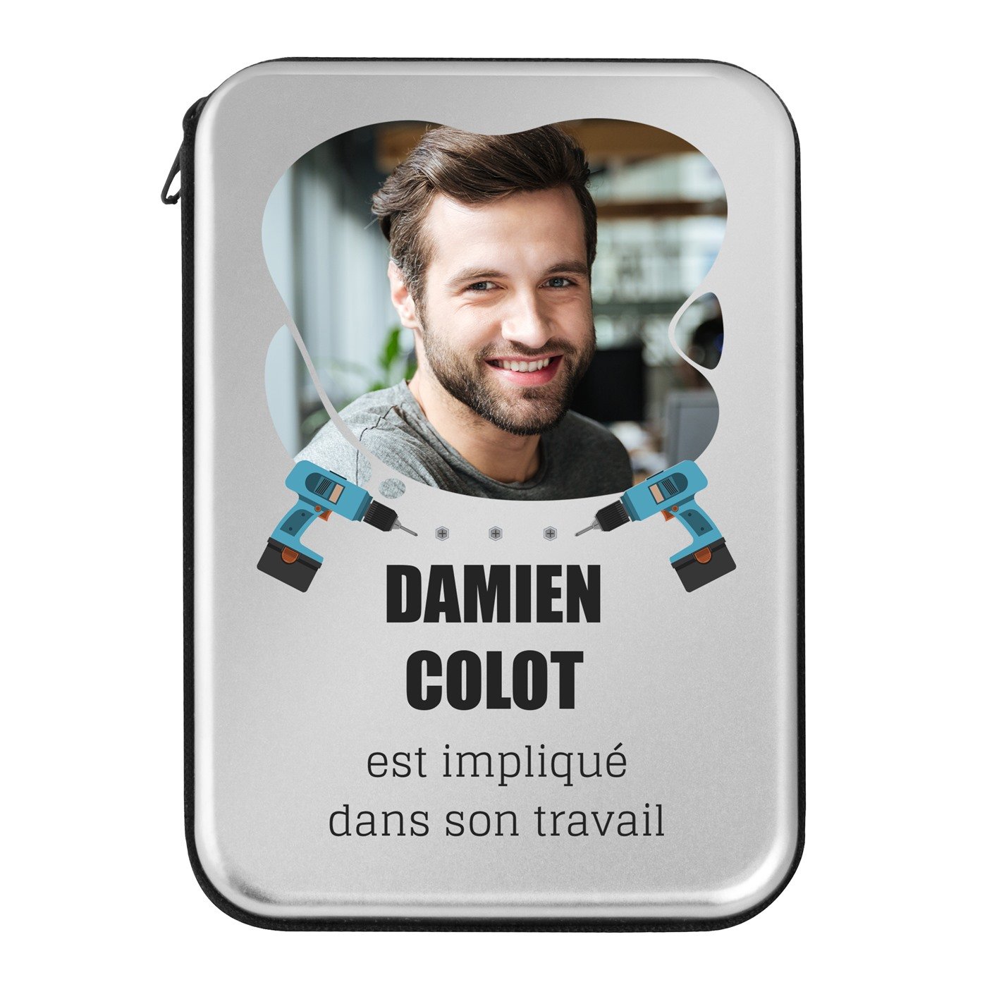 Boîte à outils personnalisée pour ami avec photo