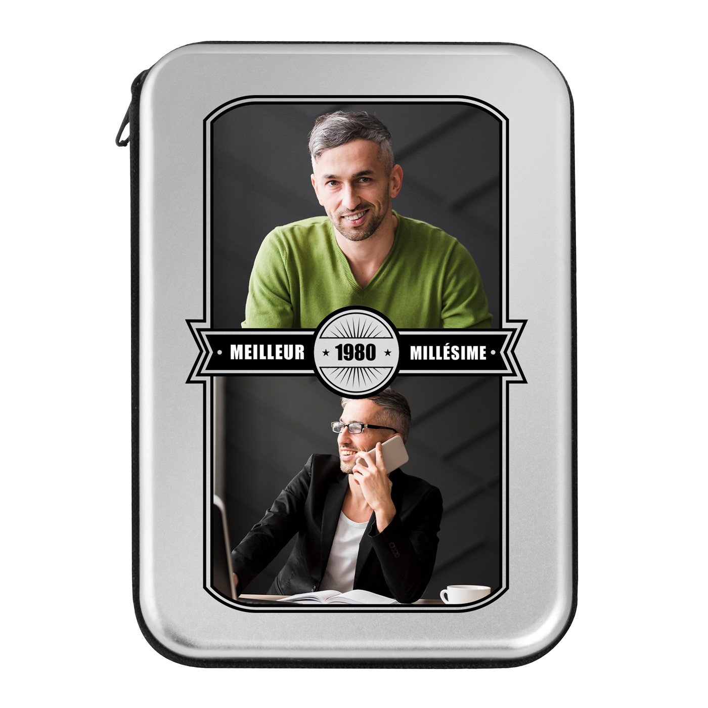 Boîte à outils personnalisée avec photo pour lui gentleman