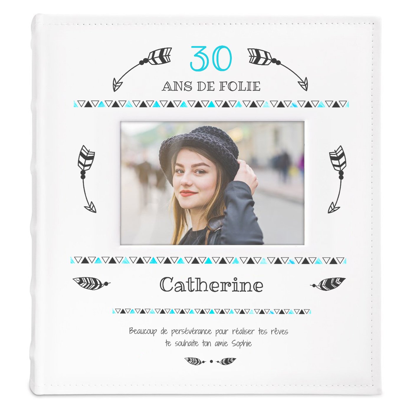 Album photo avec fenêtre et personnalisation pour amie copine pour ses 30 ans