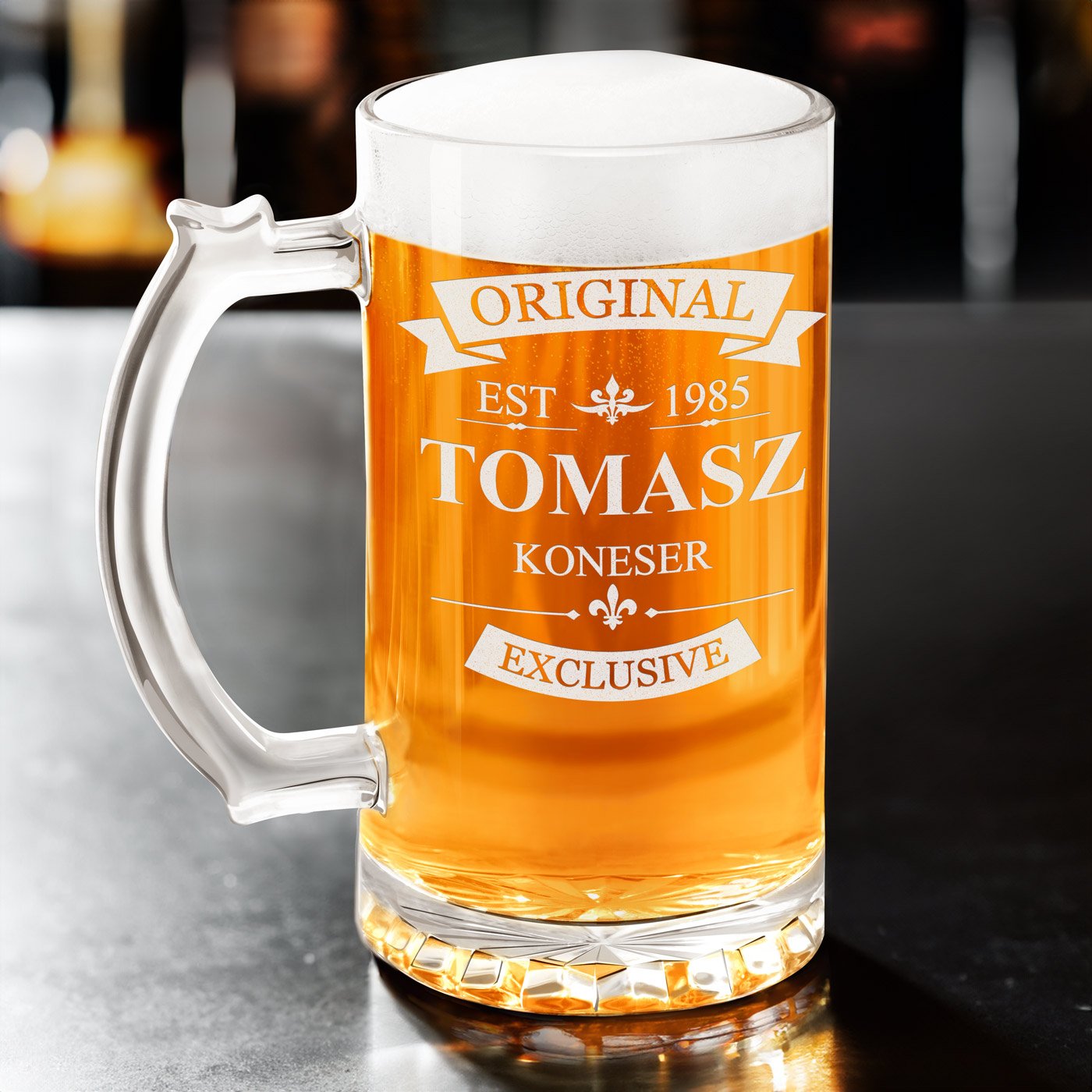 Verre à bière avec personnalisation pour ami connaisseur