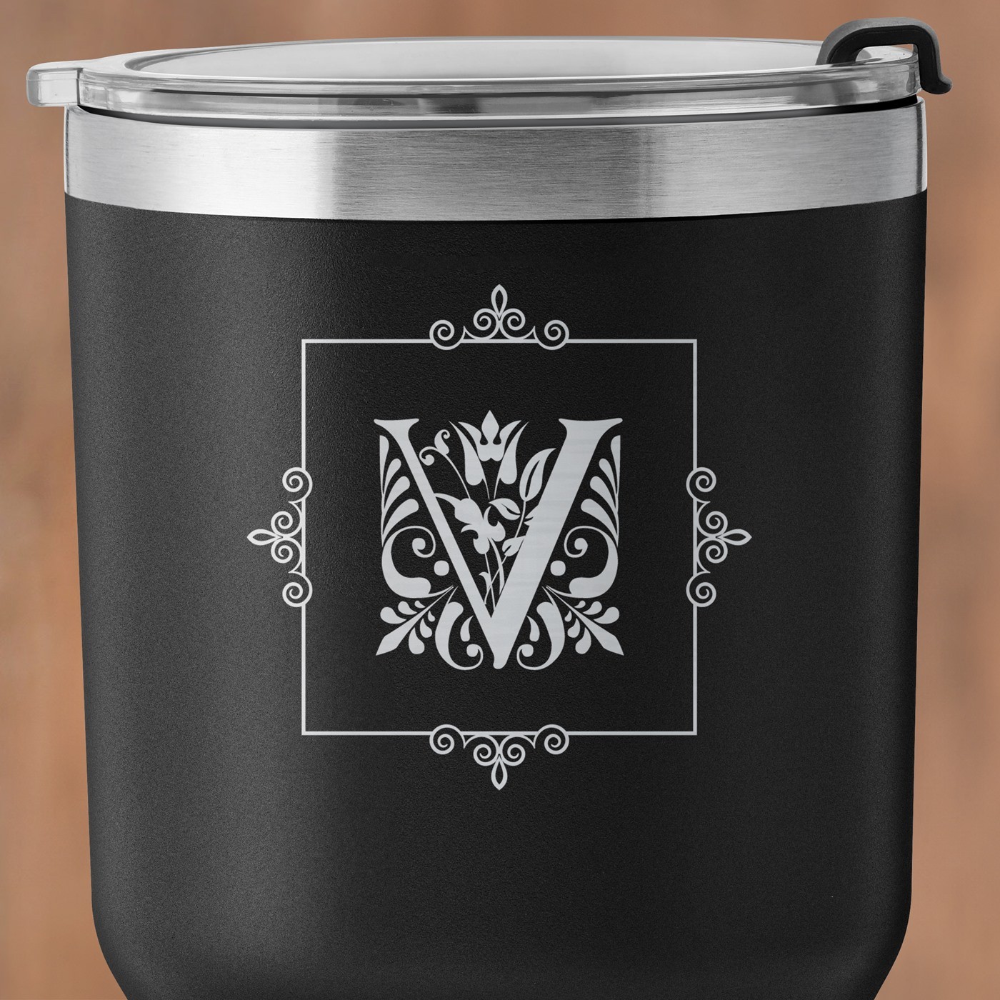 Mug isotherme noir avec gravure pour elle ou pour lui pour un anniversaire