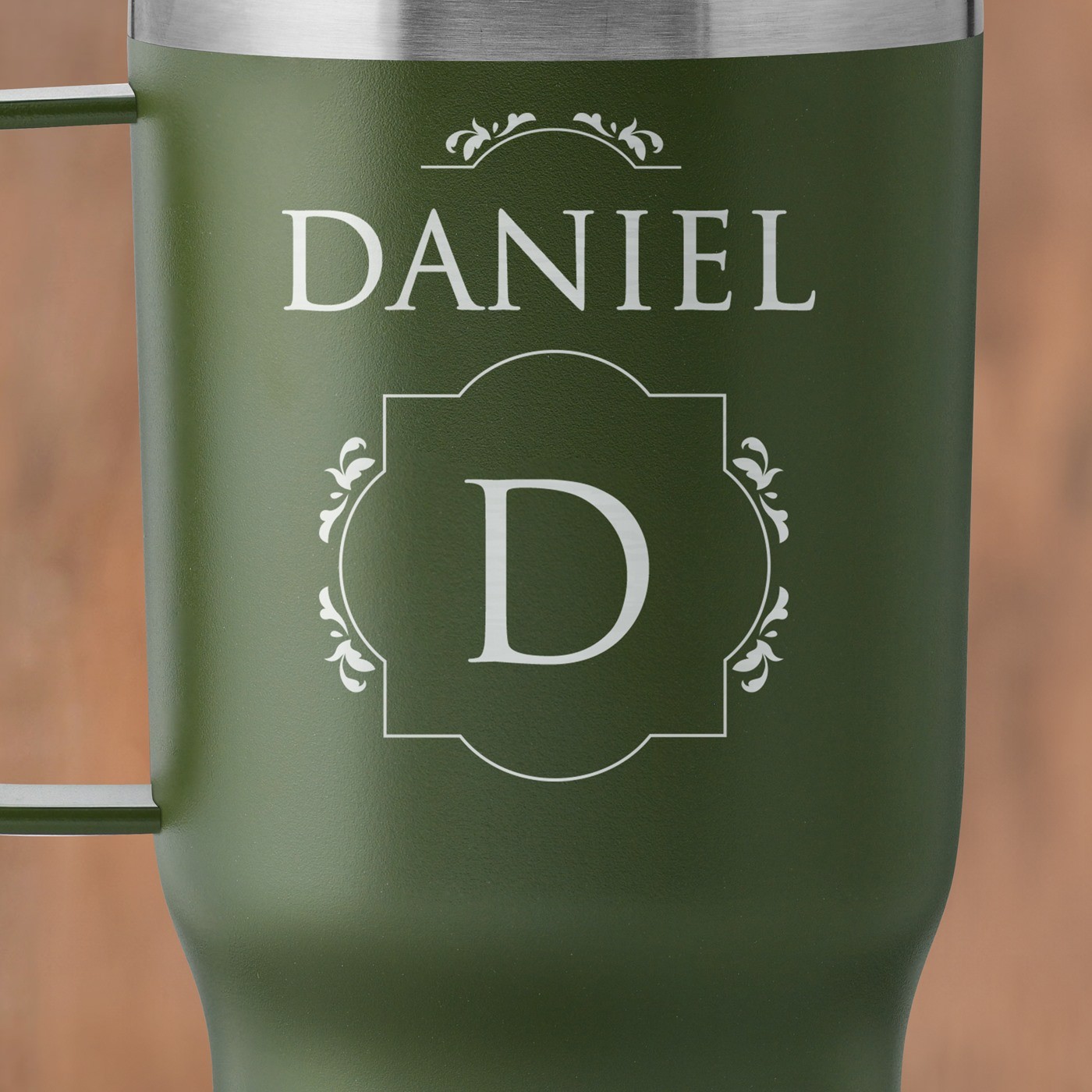Mug de voyage vert personnalisé pour l'anniversaire d'un homme
