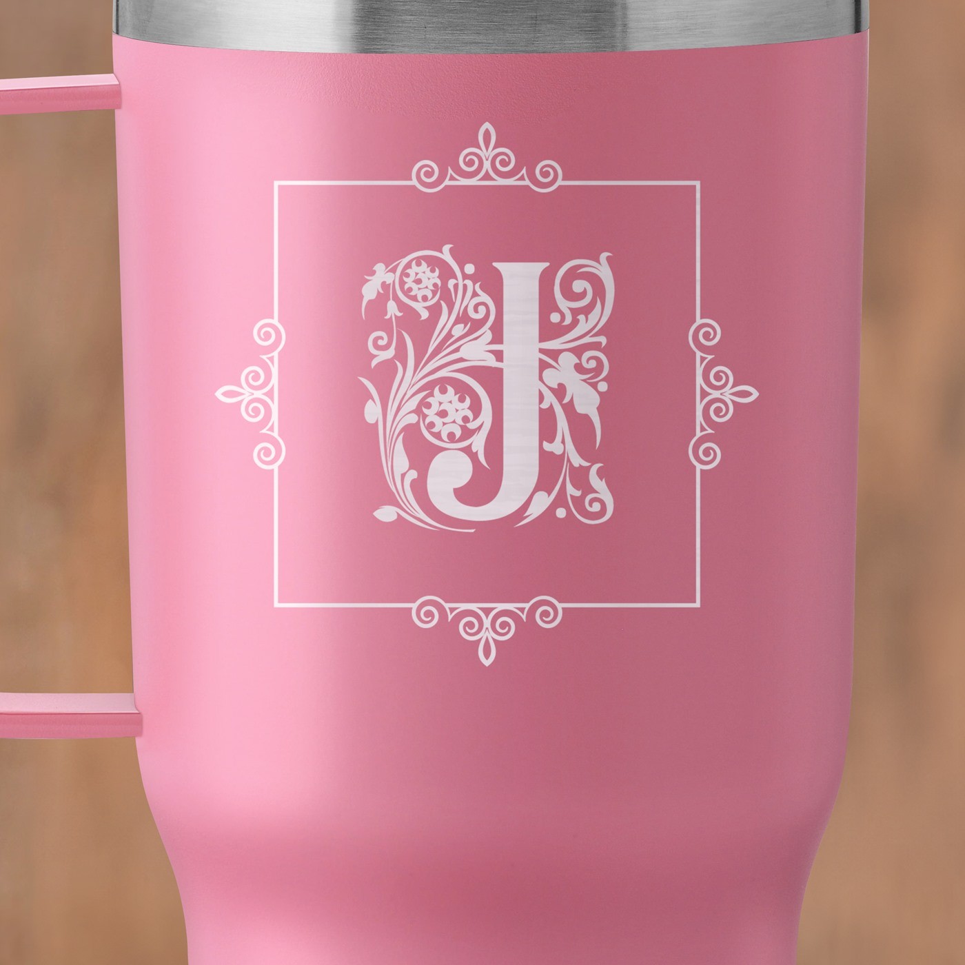 Mug thermique rose personnalisé pour l'anniversaire de maman