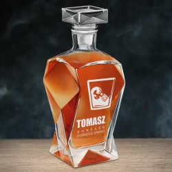 Carafe en verre Courbe avec gravure pour connaisseur de whisky