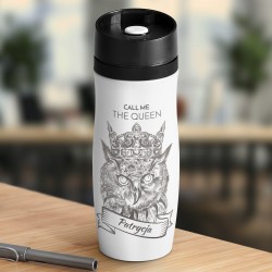 Mug de voyage blanc avec gravure avec fermeture Quick-Press pour remerciement prof
