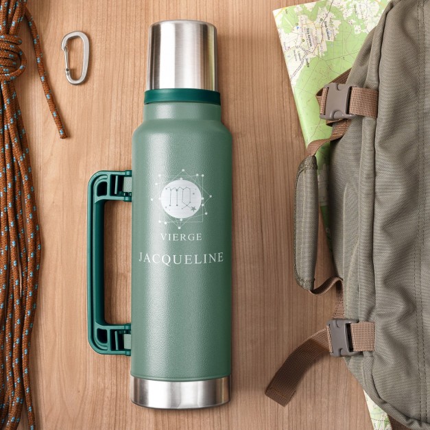 Thermos vert personnalisé pour l'anniversaire d'une copine